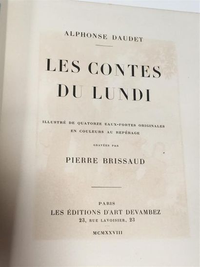 null DAUDET (Alphonse), Contes du lundi, Paris, Les Editions d'Art Devambez, 1928....