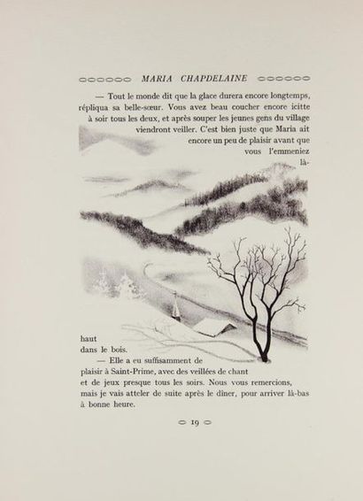 null HEMON (Louis). Maria Chapdelaine. Paris, éd. Polygone, 1927. In-4° broché, couverture...