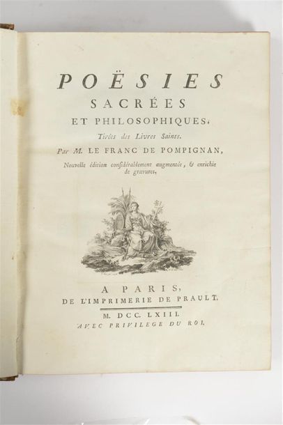 null LE FRANC de POMPIGNAN (Jean-Jacques Le Franc, marquis de Pompignan, dit), POESIES...