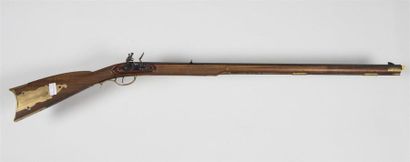 null [Replica] Fusil à Kentucky à silex canon rayé cal 45 replique fort Alamo