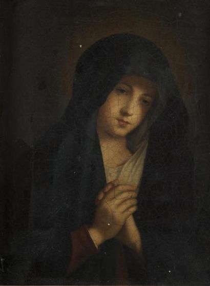 null Ecole italienne 19ème siècle
Vierge en prière
Huile sur toile
27 x 21 cm
cadre...