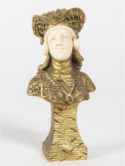 null BERNARD, Cachet en bronze et ivoire
H : 8cm