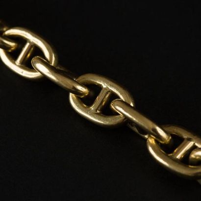 null Bracelet en or jaune (750) 18K maille chaîne d'encre. Poids : 68,70 g AIGLE
