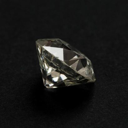 null Bague en or jaune et or blanc (750) 18K griffée d'un diamant de 4,98 carats...