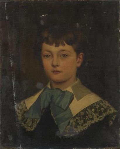 null Ecole 19ème siècle Portrait d'enfant
Huile sur toile
(deux petits accidents)
46...