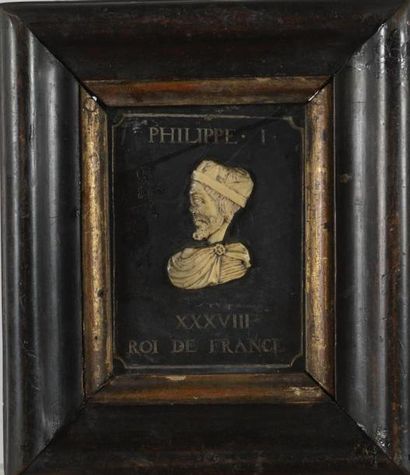 null Paire de portraits : Philippe Ier et Huges Ier
Rois de France
Sculpture en albâtre...