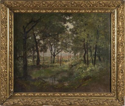null SAINT CYR GIRIER (1837 - 1911)
Paysage avec aqueduc
Huile sur toile
Signée en...