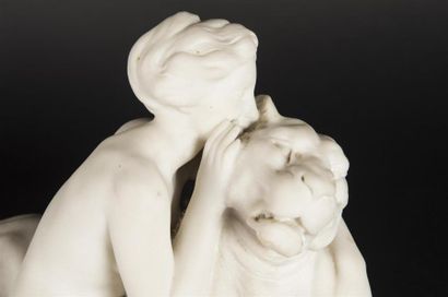 null Jean-Marie MAGROU (1869-1945)
La Confession au tigre
Sujet en marbre de Carrare
Signé...