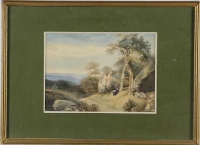 null BERTHOLEY 
aquarelle datée 1838