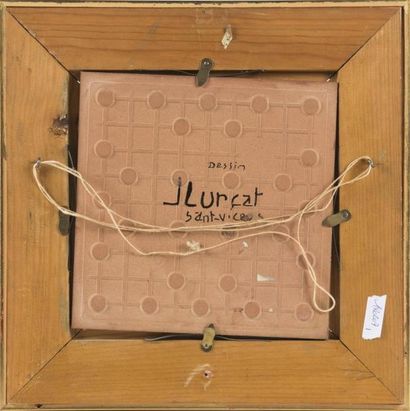null Jean LURÇAT (1892-1966)
Le coq
Carreau de céramique émaillée à décor noir et...