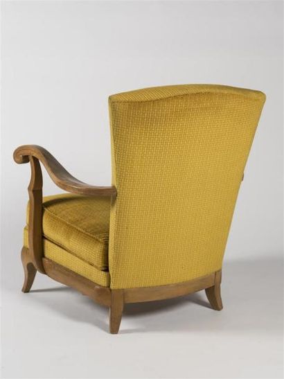 null Etienne-HENRI MARTIN (1905-1998)
Paire de fauteuils en drap de laine de couleur...