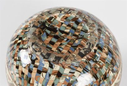 null Jean GERBINO (1876 -1966)
Vase boule en céramique polychromé à effet mosaïque.
Cachets...