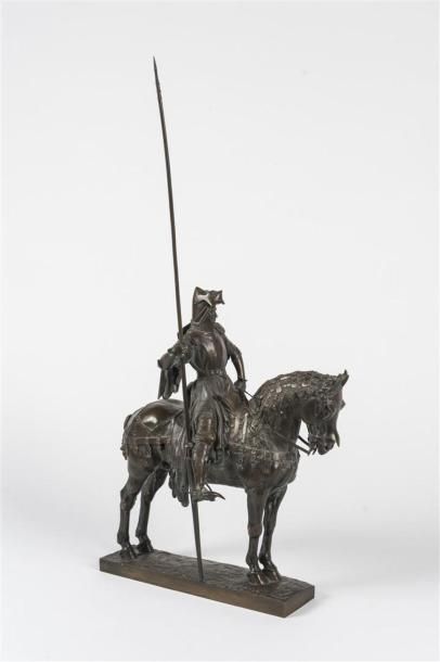 null Emmanuel FREMIET (1824 - 1910)
Louis Ier d'Orléans 
Epreuve en bronze patiné
Signée...