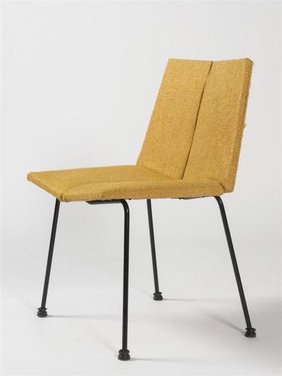 null Pierre GUARICHE (1926-1995)
Rare suite de six chaises modèle 4 faces à structure...