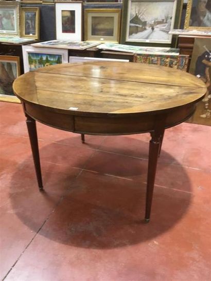 null Table ronde en bois naturel