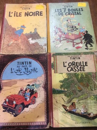 null LOt de 4 albums Tintin