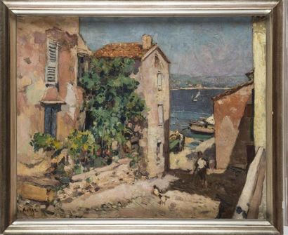 null Adolphe KELLER
-Le vieux port de Saint Tropez vue de la Ponche
-Vue d'une place...