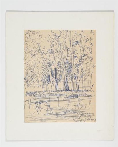 null Jean DUFY (1888-1964)
Forêt
Dessin, crayon bille sur papier
Situé en bas à droite...