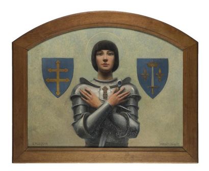 null Gaston PLOQUIN (1882 - 1970)
Jeanne d'Arc
Huile sur panneau
Signée en bas à...