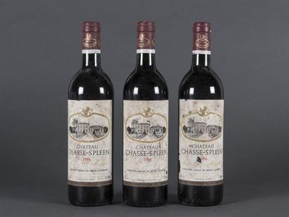 null 3 B CHÂTEAU CHASSE SPLEEN (e.t.h. à e.a; 1 c.a. bas de jupe) Moulis 1986