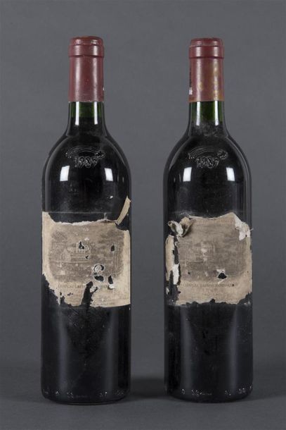 null 2 B CHÂTEAU LAFITE ROTHSCHILD (e.q.i. avec 1 millésime illisible; millésime...