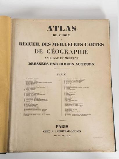 null Anonyme : ATLAS DE CHOIX ou Recueil de cartes de géographie ancienne et moderne...
