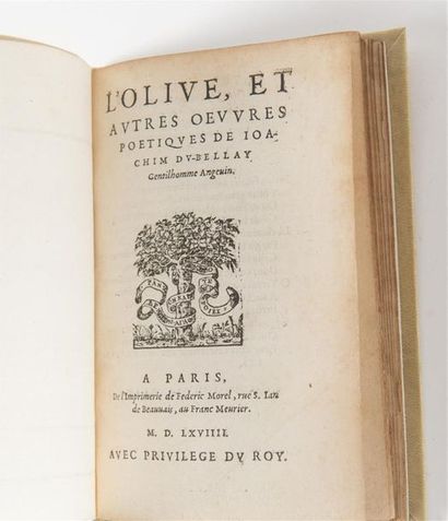 null DU BELLAY (Joachim). L'olive, et autres oeuvres poétiques. Paris, Imprimerie...