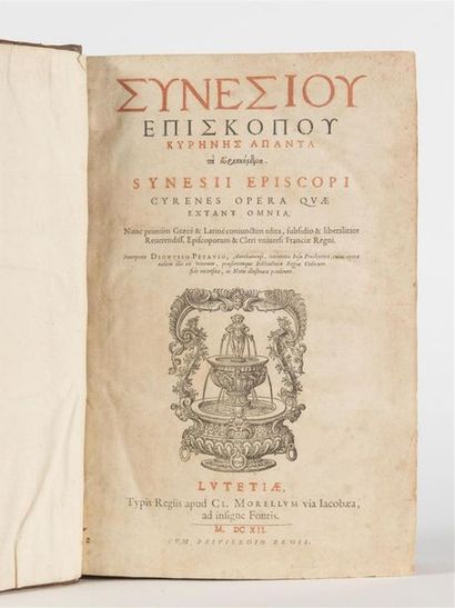 null SYNESIUS DE CYRÈNE. Opera quæ extant omnia, nunc primum Græce & Latine conjunctim...
