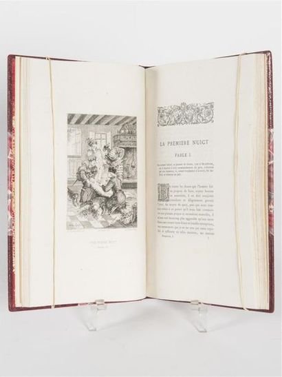 null STRAPAROLE : Les Facétieuses nuits. JOUAUST 1882. 
4 volumes en demi-chagrin...