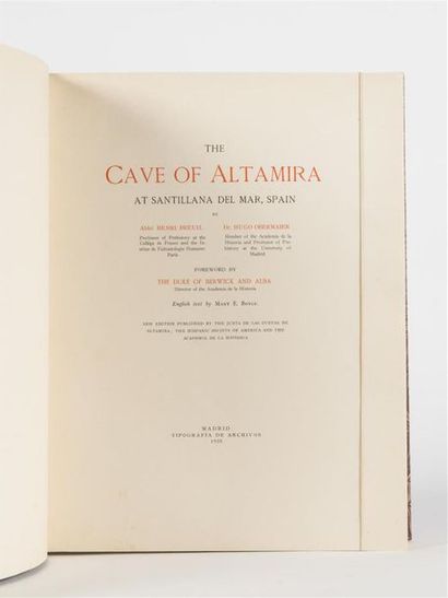 null BREUIL (Abbé Henri) et OBERMAIER (Dr Hugo). The cave of Altamira at Santillana...