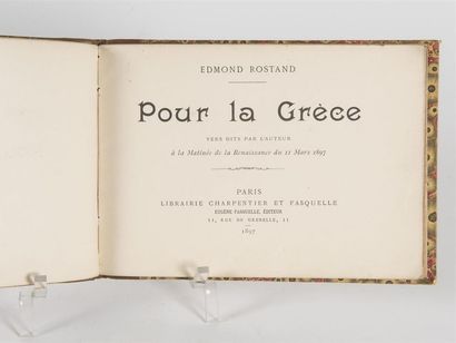 null ROSTAND (Edmond) : Pour la Grèce. Vers dits par l'auteur à la Matinée de la...