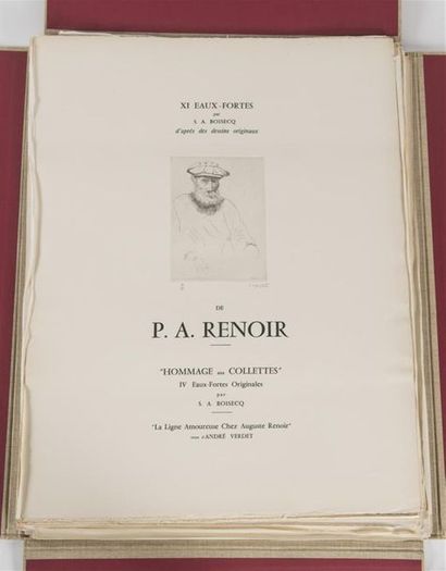 null (RENOIR) VERDET (André) : La ligne amoureuse chez Auguste Renoir. XI eaux-fortes...