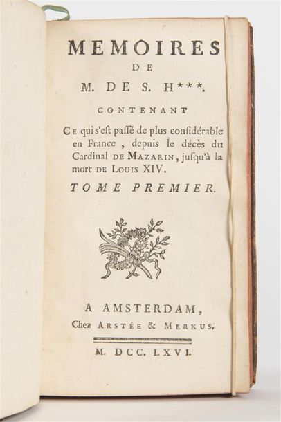 null [SAINT-HILAIRE, Armand de Mormès de] : Mémoires contenant ce qui s'est passé...