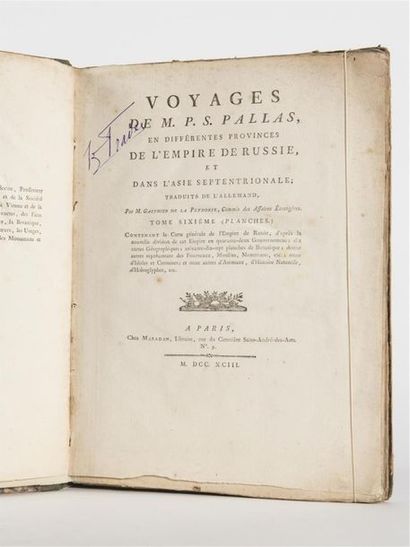 null PALLAS, (Pierre Simon). - Voyages de M. P. S. Pallas, en différentes provinces...