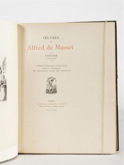 null MUSSET (Alfred de) : OEuvres. Alphonse LEMERRE, Paris,1884. 42 compositions...