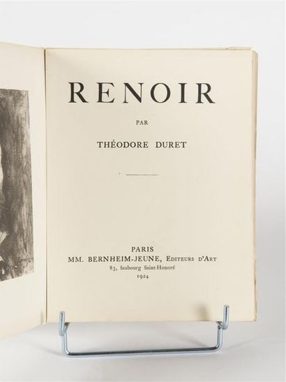 null [RENOIR] DURET (Théodore) : Pierre Auguste RENOIR.
Paris, Bernheim-Jeune, 1924.
20,5...