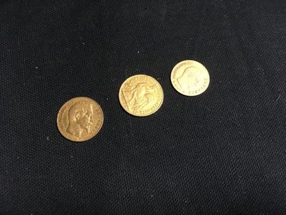 null Deux pièces de 20 francs Nap III et III Republique