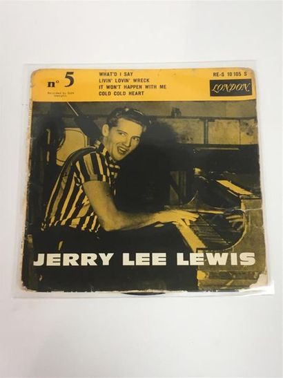 null Jerry Lee LEWIS, What'D I SAy, 45 T quatre titres (pochette coins émoussés)...