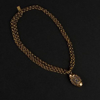 null Lot en or (750) 18K vendu débris : Bracelet composé de 4 rangs de chaînes maille...