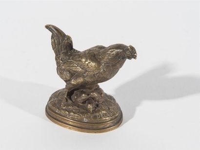 null DELABRIERE, Poule en bronze
H : 9 cm