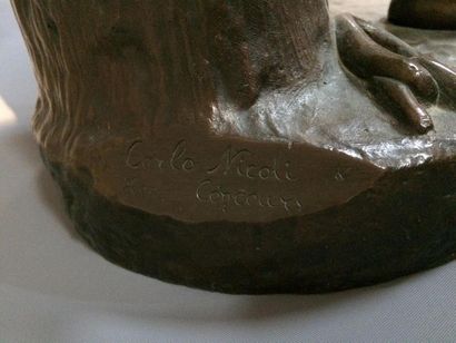 null Carlo NIOLI
Le Travail Epreuve en bronze patine