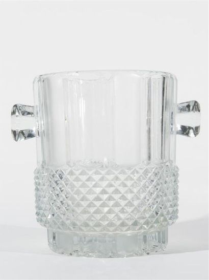 null Seau à champagne en verre moulé
H : 23 cm