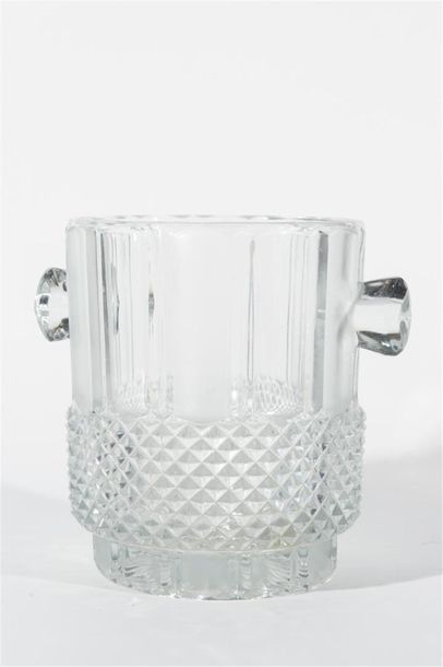 null Seau à champagne en verre moulé
H : 23 cm