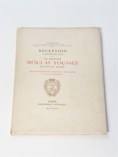 null Moulay Youssef Inauguration de la Mosquée de Paris, Paris imprimerie nationale...