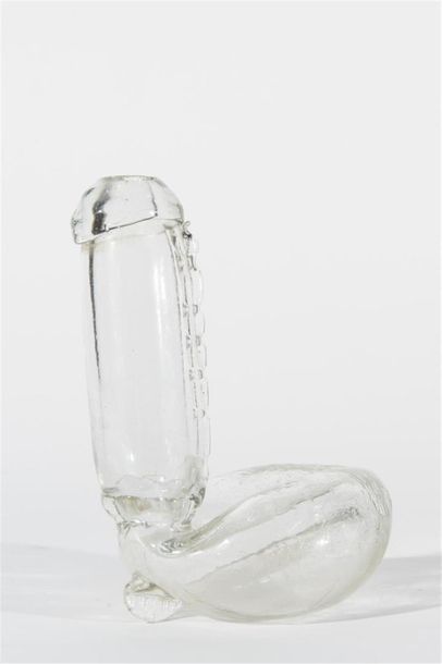 null Phallus en verre soufflé travail artisanal
Fin 19ème siècle
H : 17 cm