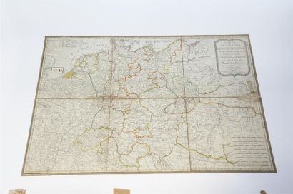 null HERISSON Carte de l'Empire d'Allemagne 1805, sur toile