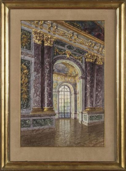 null Antoine BARBIER (1859 - 1948)
Vue de Versailles
Aquarelle sur papier
Signée...