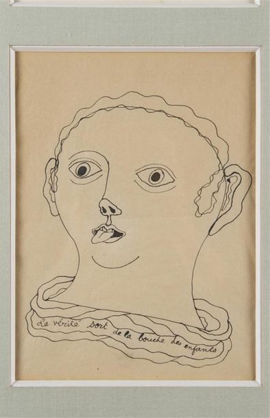 null Jean COCTEAU (1889 - 1963)
deux dessins consacrés aux Enfants terribles et adressés...