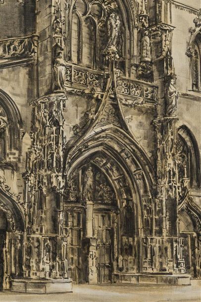 null Lucien ANCEL (1914-1985)
Chevet église de Villefranche
Toile
65 x 50 cm