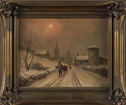 null Claudius SEIGNOL (1568 - 1926 )
paires de paysages (paysage sous la neige et...
